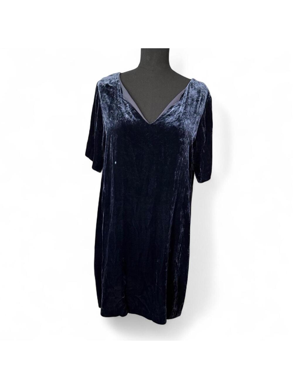 Sundance Women's Blue Velvet Shift Dress size Large